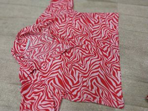 Stylish Red Zebra Print Co-ord Set