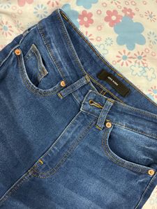 Women's Flared Blue Denim Jeans