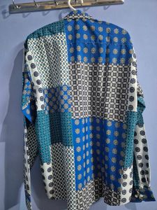 Patterned Button-Down Shirt