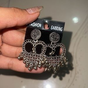 Heart Shaped Jhumka Earrings ✨