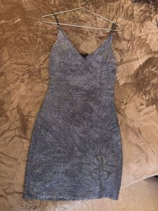 H&amp;M Shimmer Bodycon Mini Dress