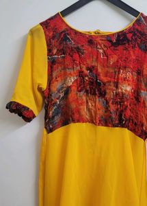 Vibrant Yellow Ethnic Gown