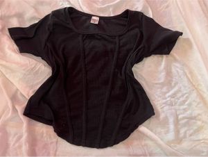 Black corset shaped top