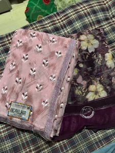 Beautiful Pink and parple saree offers