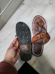 Brown Leather Kolhapuri Chappals