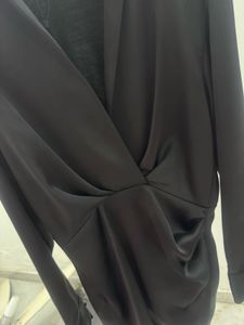 Zara Black Draped Mini Dress
