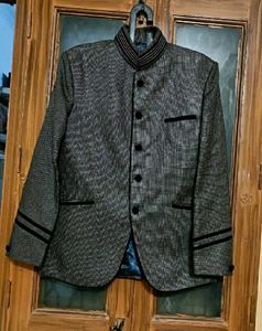 Men's Grey Bandhgala Suit