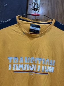 Men's Yellow Graphic Print T-Shirt