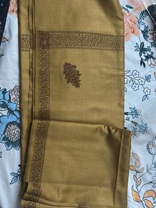 Elegant Golden Embroidered shawl