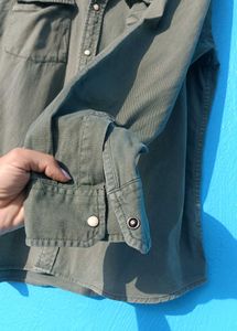 Men's Classic Olive Green Casual Shirt