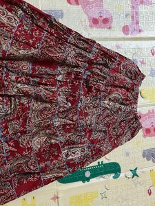 Boho Paisley Print Tiered Maxi Skirt