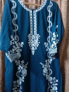 Elegant Teal Embroidered Kurta