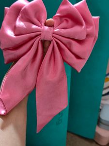 Triple Layer Pink Satin Hair Bow