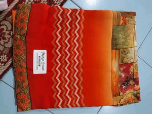 Printed Saree With Unstitched Blouse