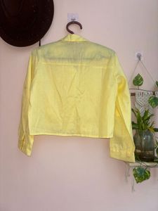 Yellow Linen Shirt Top🌼