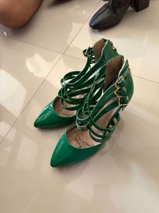 Green Strappy Heels