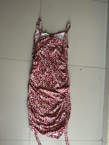 Chic Floral Ruched Mini Dress