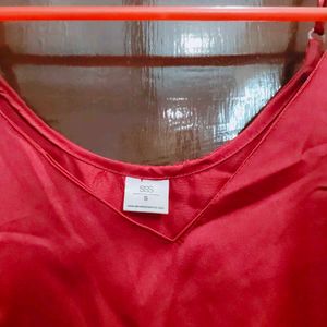 Red Satin Cami Top