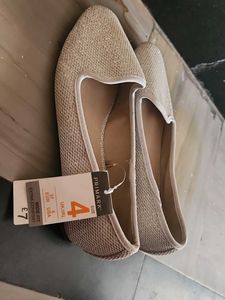 Sparkly Ballet Flats - White