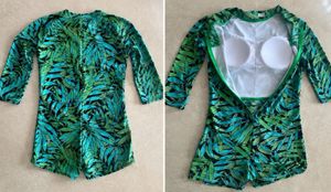 Tropical Leaf Print Swimsuit