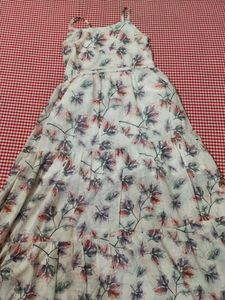 Off White Halter Neck Long Maxi Dress