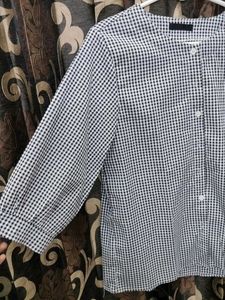 Chic Checkered Button-Up Top