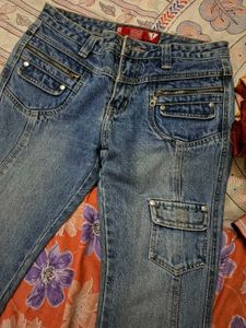 Super low waist flared jeans