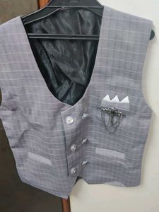 Boys' Grey  White Patterned Shirt