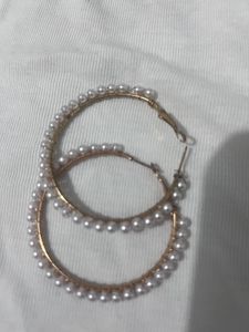 6 Pairs Trendy Hoop &amp; Pearl Earring Set