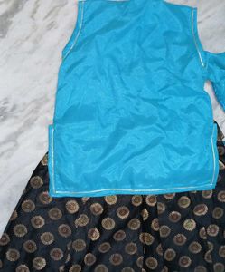 Blue &amp; Black Rajputi Poshak