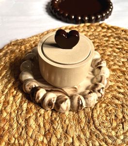 Heart Trinket Box with bubble coaster