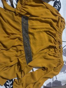 Stylish Mustard Off-Shoulder Top