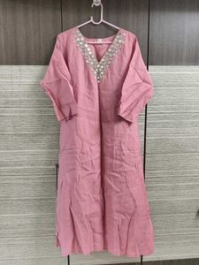 Peach A line Kurta XXL with Dupatta