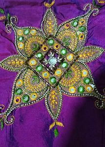 Beautiful Zari Purple saree