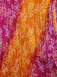 Pink &amp; Orange Bandhej Dupatta