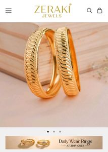 1gram Gold Zeraki bangles set of 3