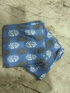 Blue Floral Kurta Set