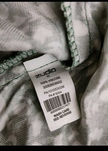 new Green &amp; White Print Casual Dress