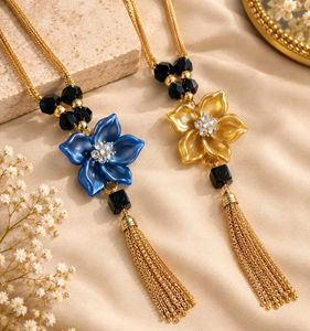 Boho Flower Tassel Pendant Necklace