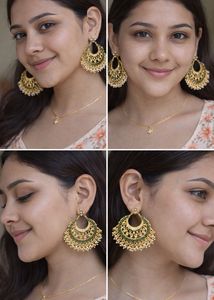 Exquisite Ethnic Gold-Toned Earrings