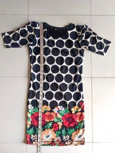 Chic Polka Dot &amp; Floral Print Dress