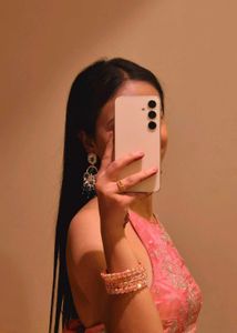 Elegant Peach Ethnic top with bottom