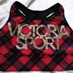 Victoria Sport Plaid Bra Top