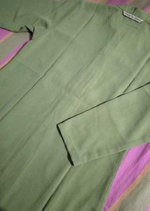 Chic Olive Green Shirt Dress