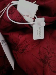 Burgundy A-Line Dress