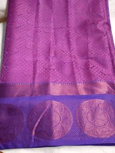 Purple &amp; Blue Silk Saree