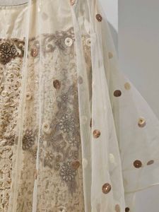Cream stunning hand puffy gown
