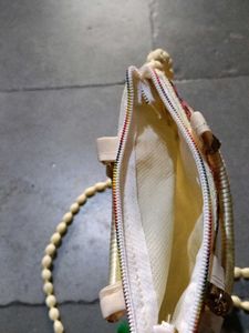 Embroidered Peacock Clutch with Beaded Strap