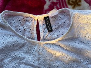 White Basic Button-Up Top