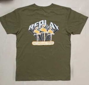 Olive Green Flamingo Graphic T-Shirt